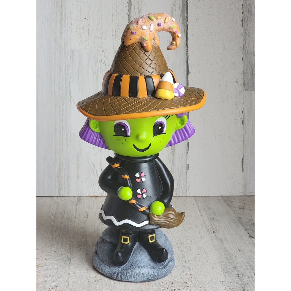 Ghoulish witch ice cream cone hat Halloween Unique Home decor candy